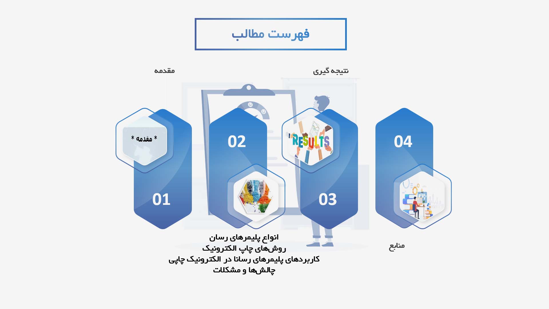 پاورپوینت در مورد استفاده از پلیمرهای رسانا در الکترونیک چاپی